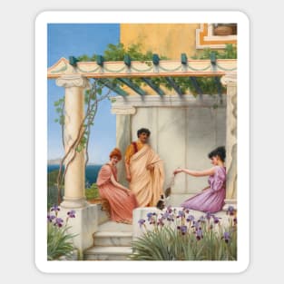 Playtime by John William Godward Sticker